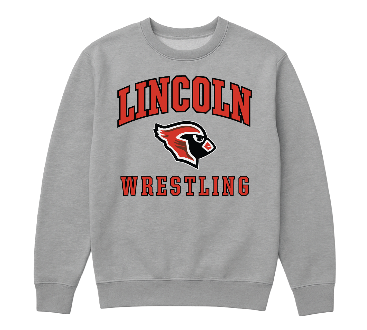 Mascot Crew Neck Grey - Wrestling