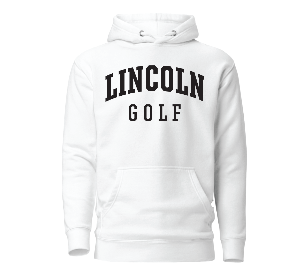 Arched Crest Hoodie Black Graphic - Golf