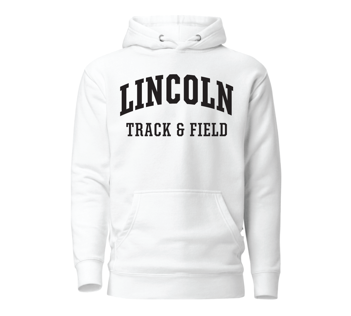 Arched Crest Hoodie Black Graphic - Track & Field