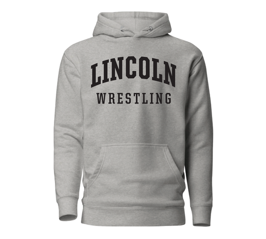 Arched Crest Hoodie Black Graphic - Wrestling
