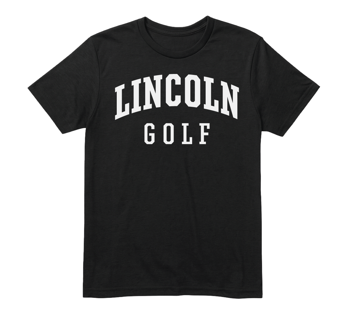 Arched Crest Tee Black - Golf