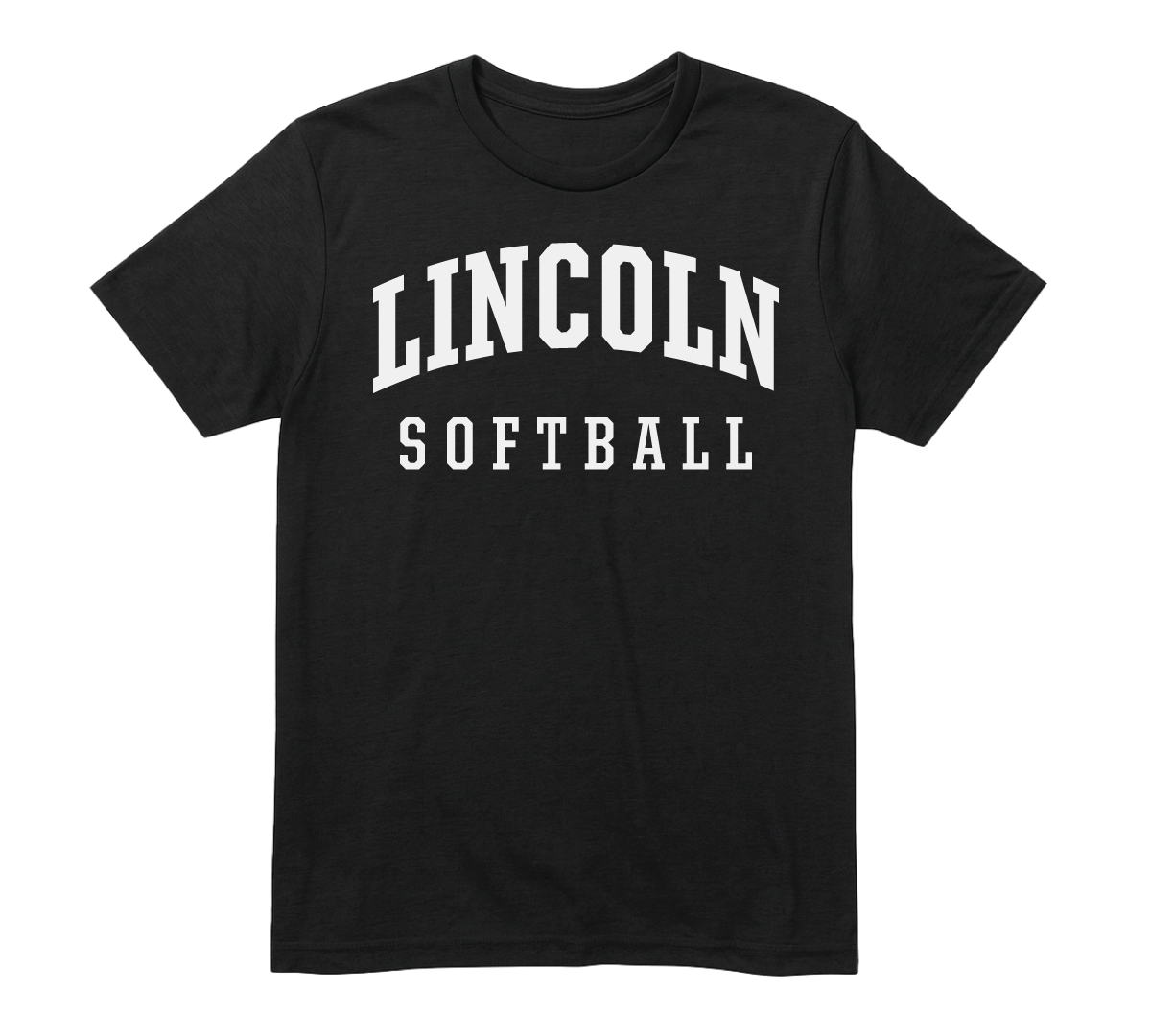 Arched Crest Tee Black - Softball