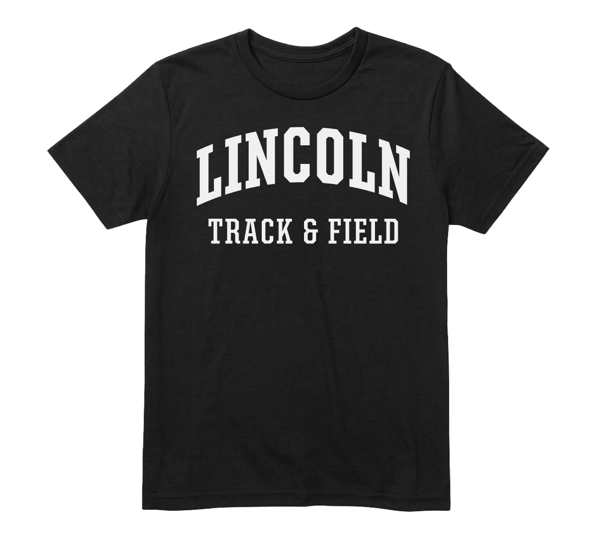 Arched Crest Tee Black - Track & Field