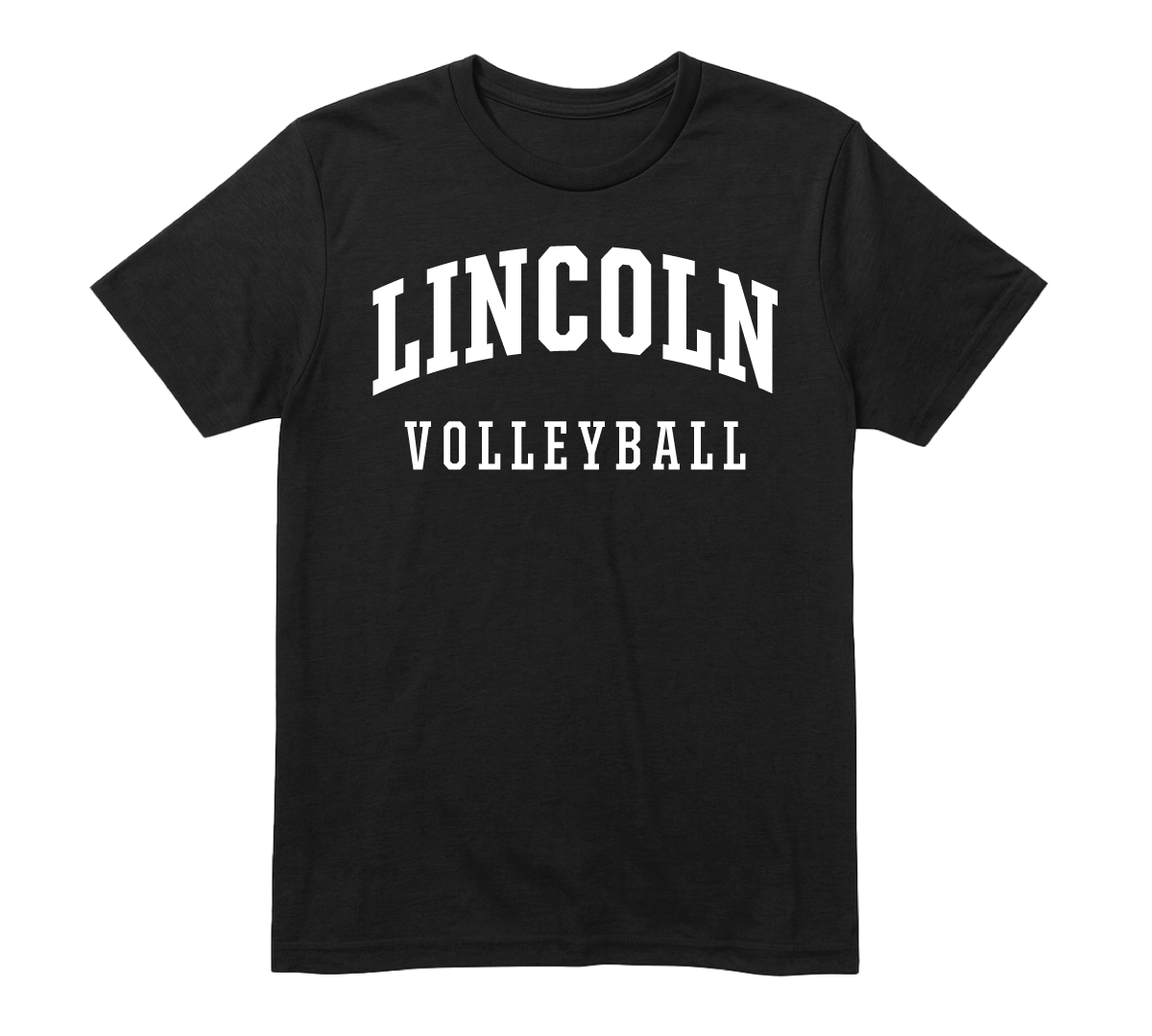 Arched Crest Tee Black - Volleyball