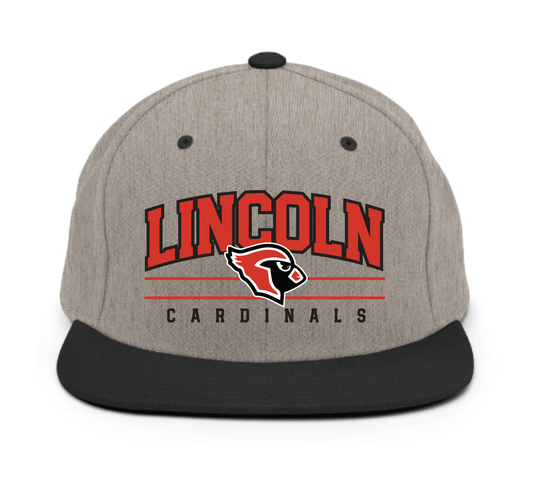 Collegiate Snapback Cap - Grey/Black