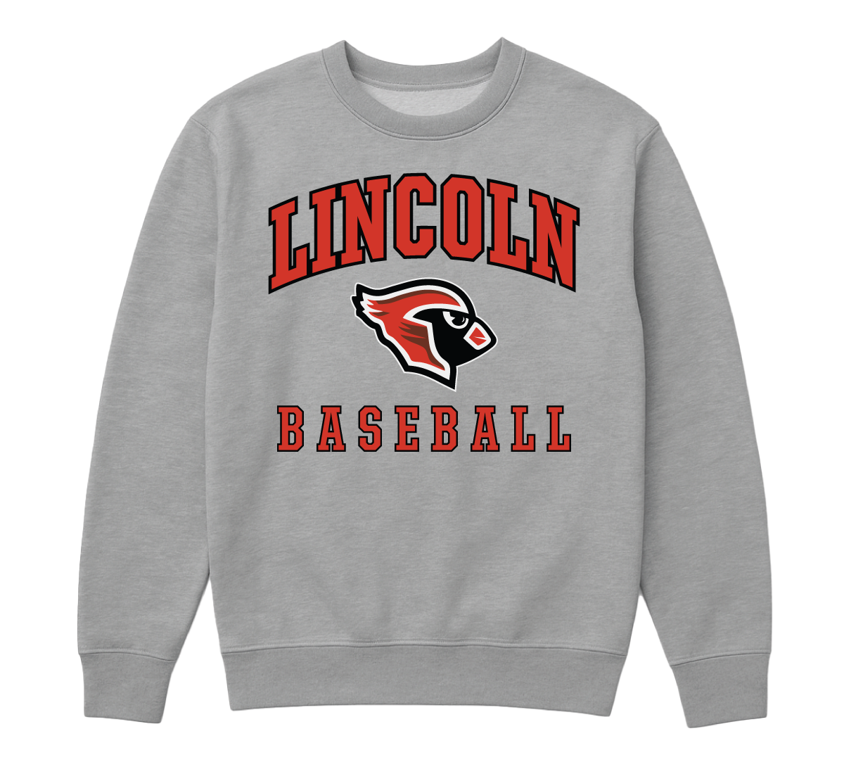 Mascot Crew Neck Grey - Baseball