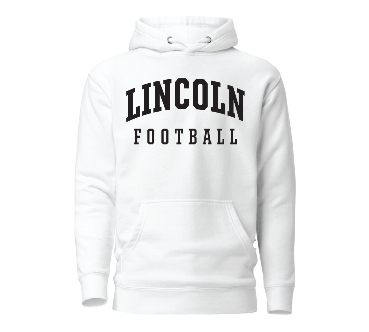 Arched Crest Hoodie Black Graphic - Football