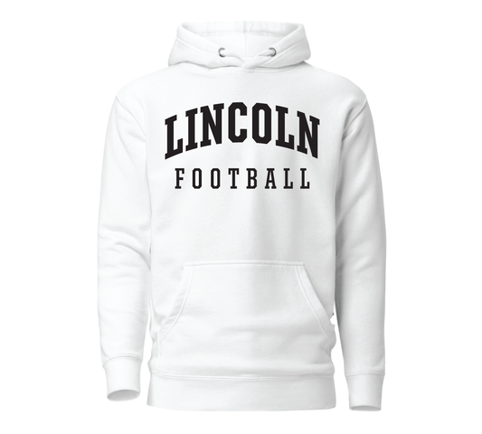 Arched Crest Hoodie Black Graphic - Football