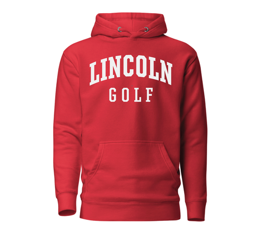 Arched Crest Hoodie White Graphic - Golf