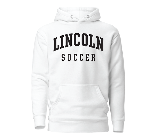 Arched Crest Hoodie Black Graphic - Soccer