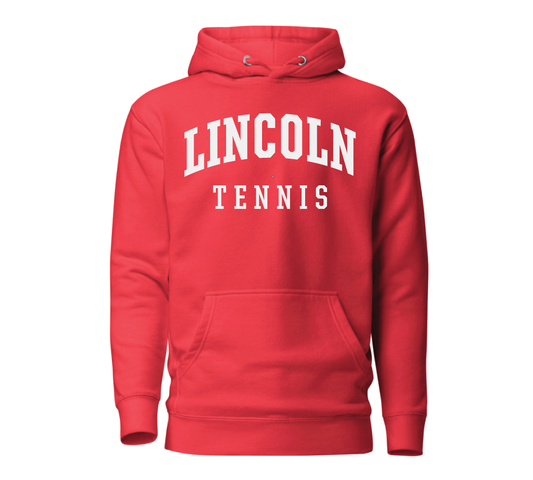 Arched Crest Hoodie White Graphic - Tennis