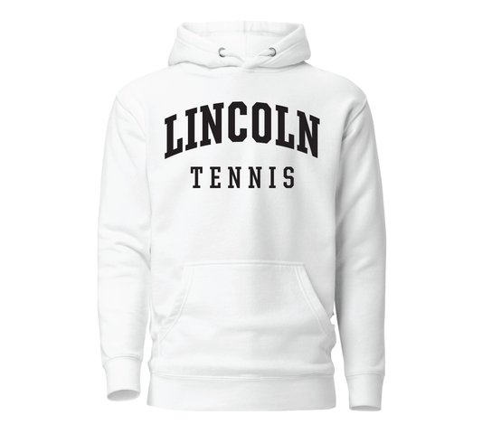 Arched Crest Hoodie Black Graphic - Tennis