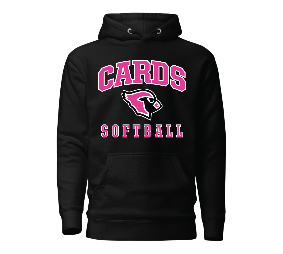 Cards Softball Hoodie - Black/Pink