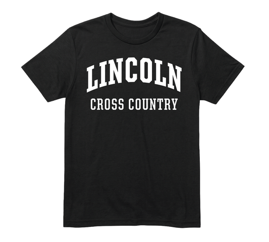 Arched Crest Tee Black - Cross Country