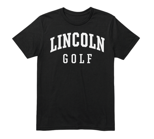 Arched Crest Tee Black - Golf