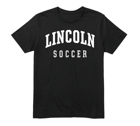 Arched Crest Tee Black - Soccer
