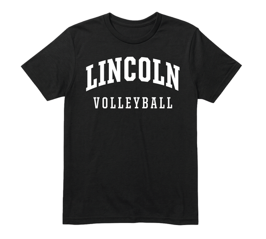 Arched Crest Tee Black - Volleyball